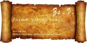 Zsidek Viktória névjegykártya